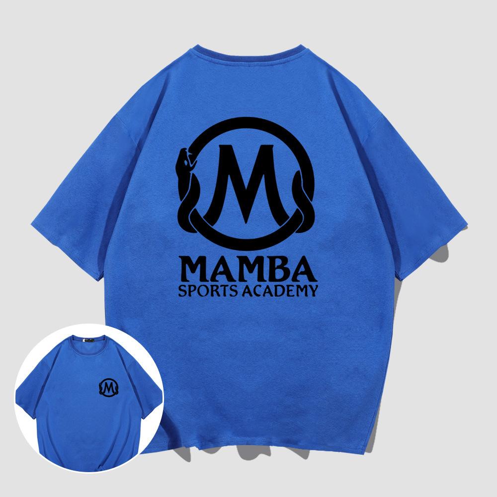 Mamba Memorial Short Sleeve T-Shirt Men's Lakers Black Mamba Teen High School Student Basketball Training Suit