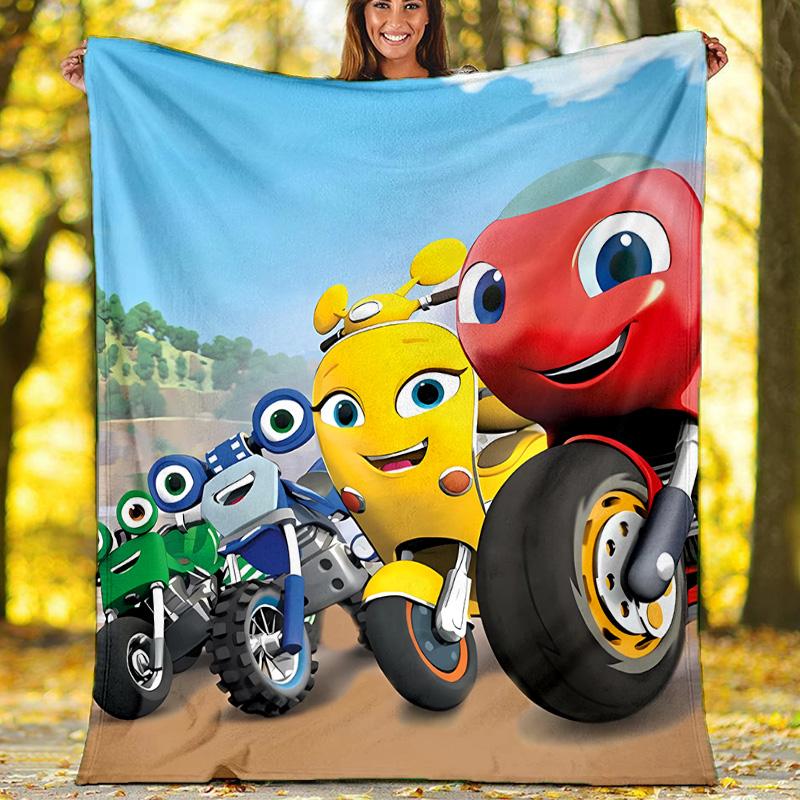 Ricky Zoom printed throw blanket—lightweight,soft,warm;versatile blanket for all seasons—perfect as &air-conditioning throw,nap blanket