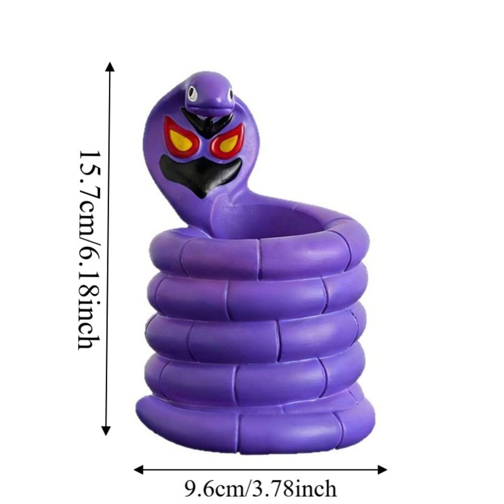 3D Cartoon Cobra Pencil Holder Animal Shaped Makeup Brush Holder Pencil Cup Flower Pot  Office Desk