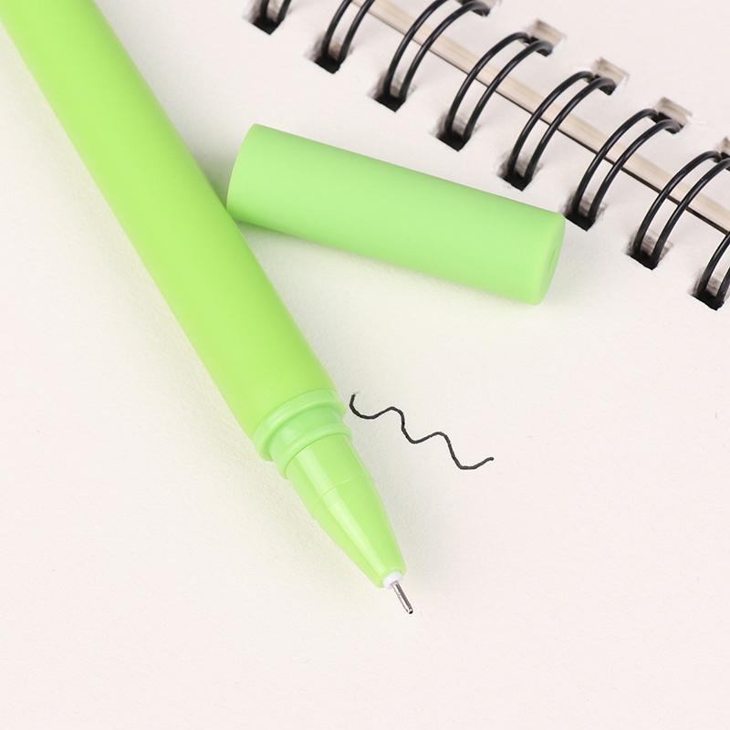 4 шт. 0,5 мм черные чернила Lucky Leaf Lovely гелевая ручка Green Leaf Writing Signature Pen для студентов, школьных офисных принадлежностей