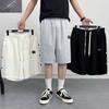 Casual Men's Knitted Quarterback Pants, Men's Summer Ice Silk Pants, Elastic Straight Leg Sports Shorts Trend