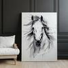 Subtle Elegance of the Horse Subtle Elegance of the Horse, 30X40 Cm, White Wooden Frame, 230 Gsm Matte Paper