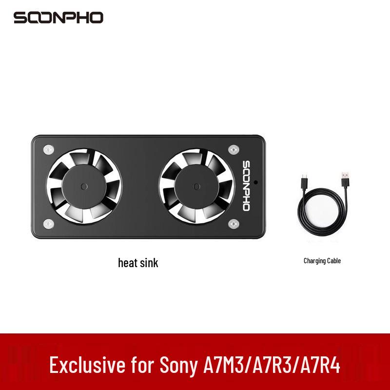 Охлаждающий радиатор для прямой трансляции - Совместим с камерами Sony A7M4, A7C, ZVE1/10 и a6700
