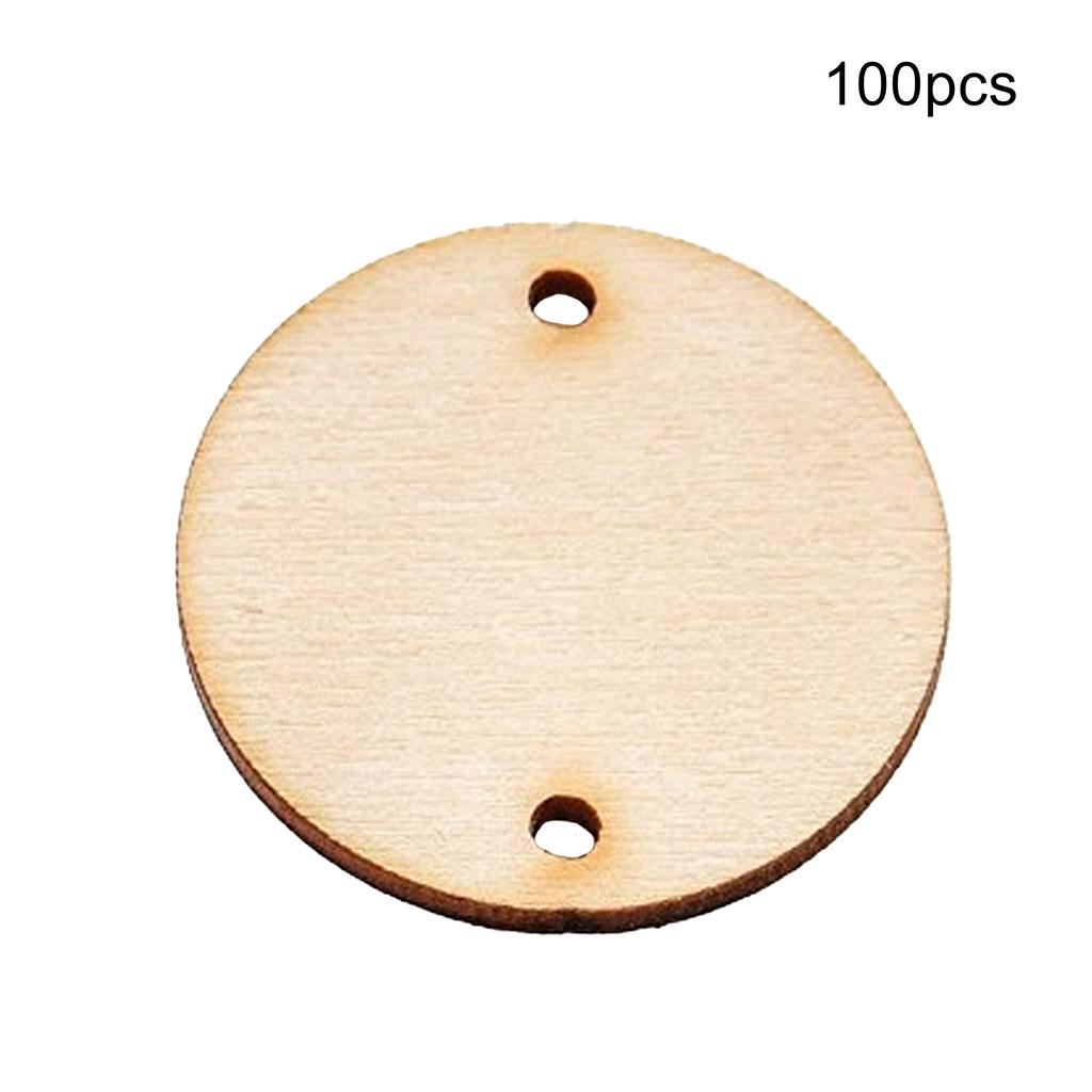 100 штук в упаковке, подвесные украшения из полированного дерева, подарочные подвески, пустое круглое сердце, вырез из натурального дерева, ручная работа для свадебной вечеринки