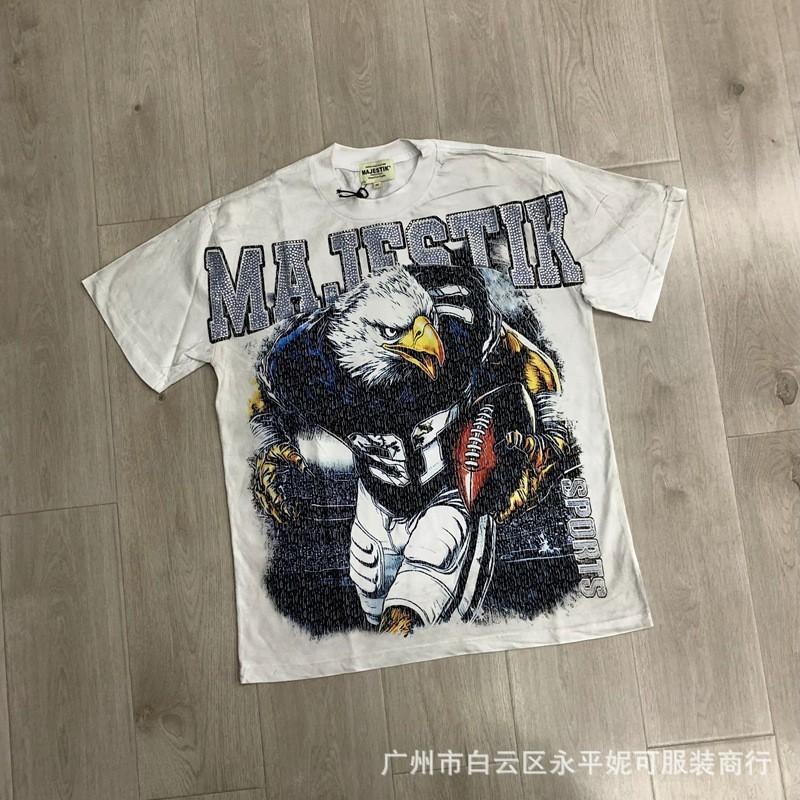 Mens Loose Fit Cotton Graphic Tee Streetwear Hip Hop Oversized Short Sleeve T-Shirt Teens
