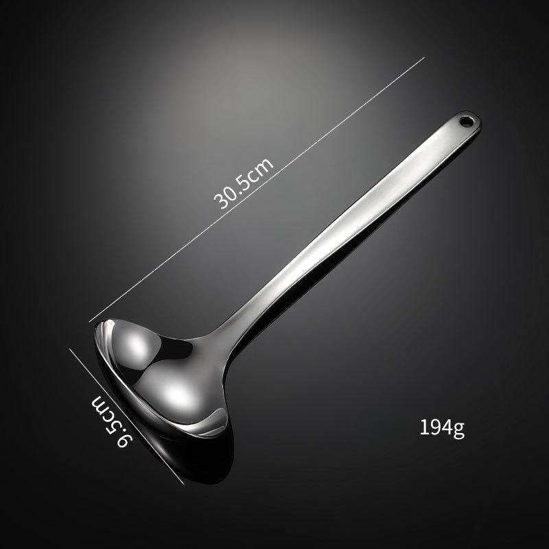 HANYANG 304 Stainless Steel Soup Shell Leakage Spoon Gold Titanium Plated Multi-specification Hot Pot Soup Spoon Household Kitchen Tableware