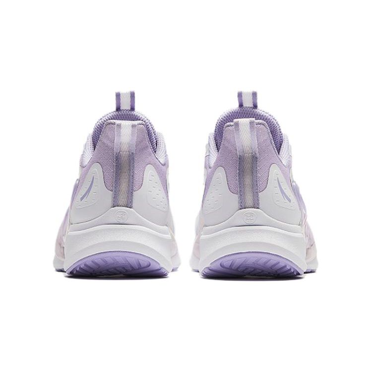 Anta Kids Zhi Yue 2.0 Shock Absorbing Breathable Low Top Running Shoes Kids Running Shoes White Purple 322425518-1