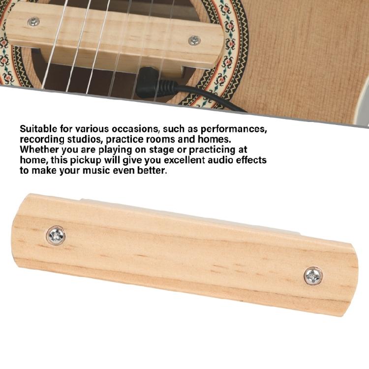Звукосниматель для гитары и бас-гитары, деревянные звукосниматели для резонаторного отверстия гитары с разъемами 6,35 мм
