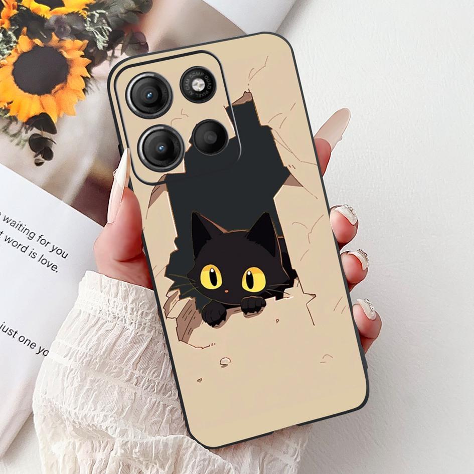 Силиконовый чехол для Motorola Moto G15 G75 2024 Cover Милый Панда Лев Ударопрочный ТПУ Чехлы для телефона Для MotoG15 MotoG75 G 75 G 15 Etui