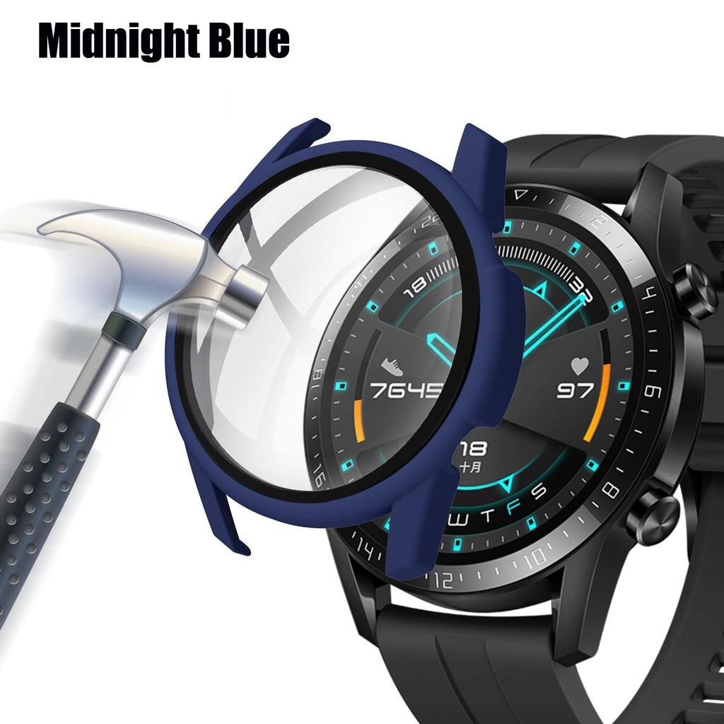 Glass+Case for Huawei Watch GT 2-2e 46mm/42mm Accessories Full Coverage Bumper Tempered Screen Protector Huawei Gt2e Gt2 Cover