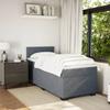 Box Spring Bed with Mattress Dark Gray 80x200 cm Velvet