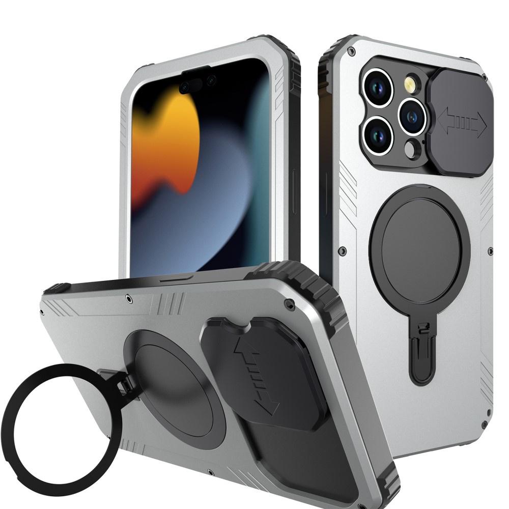 iPhone 15 Pro Max Case, DefenderMag, Silver