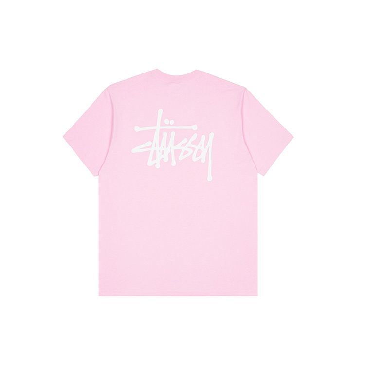 Stussy Классическая базовая футболка с принтом, короткий рукав, унисекс, топ, черный 1904257-1