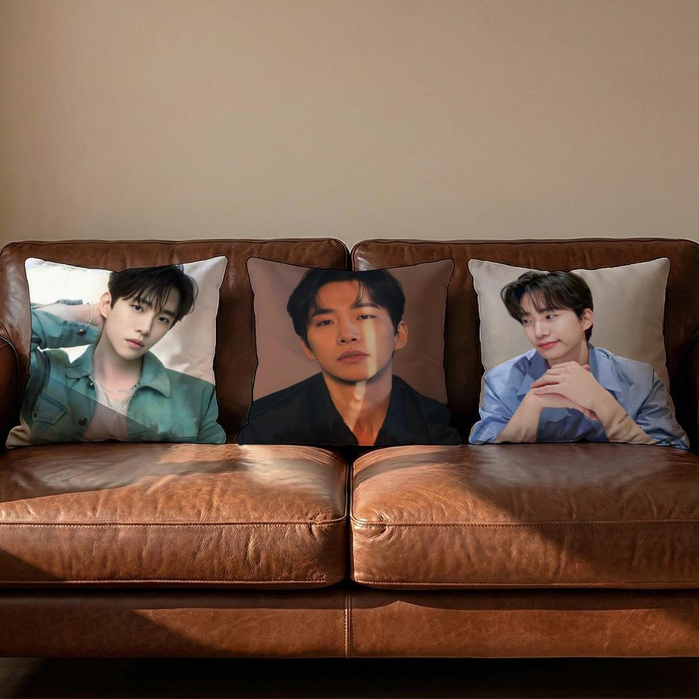 Kpop Lee JJunho Cushion Cover Soft Reversible Durable Pillow Cover MultiScene Use for Home Car Daily Comfort