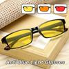 Men's Night Vision Glasses with Yellow Lens Ultralight Blue Light Blocking Eyeglasses for Mobile Phone Computer Eye Protection