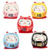 NUOLUX Daruma Lucky Cat Статуэтка Дарума Керамическое украшение 5 штук 5 цветов Талисман на удачу Мини Дарума Японский стиль Интерьер Стильный милый автомобильный орнамент
