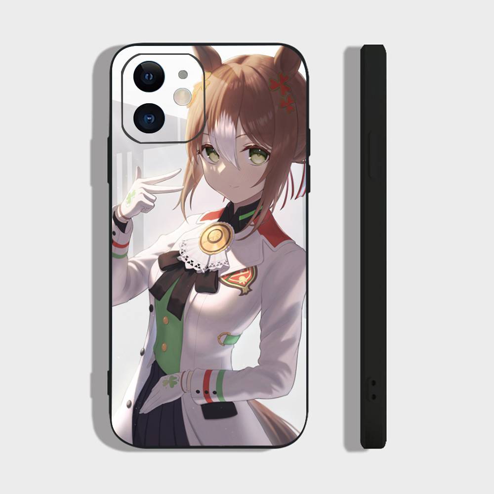 Чехол для телефона Fine Motion U-UmaMusume Аниме Для IPhone 17 Air 16 15 14 13 Pro Max 11 12 Черный Силиконовый Чехол
