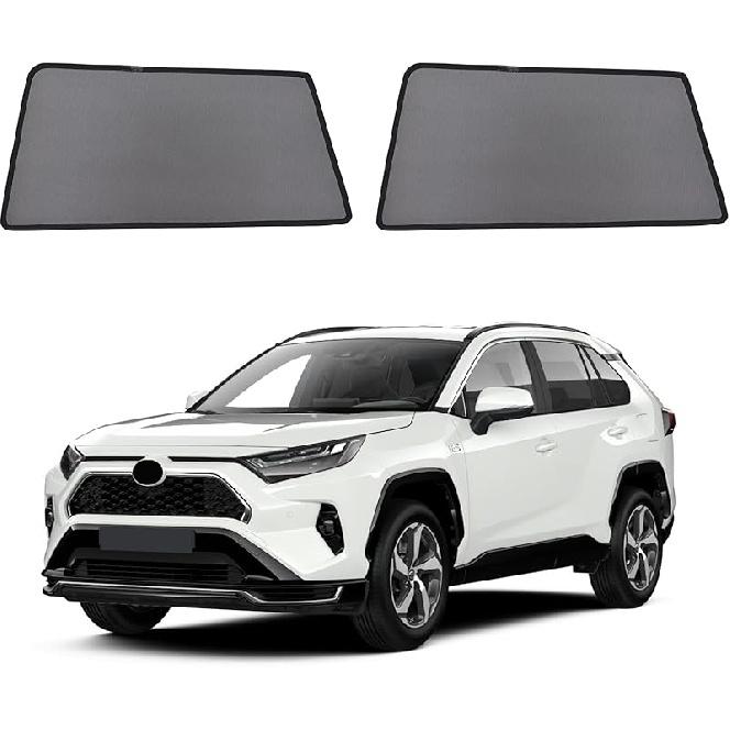 Автомобильные шторки для -2024 RAV4 Аксессуары - Задние боковые шторки для ребенка, Дышащие сетчатые чехлы для окон автомобиля, Защита от УФ-лучей и жары