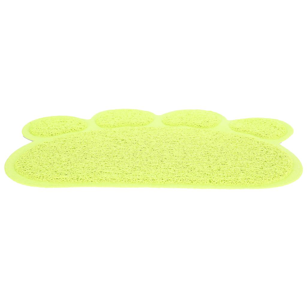 ПВХ коврик для кошачьего туалета для собак, водонепроницаемый противоскользящий коврик в форме лапы, миска для столовых приборов, товары для домашних животных(Зелёная Лапа