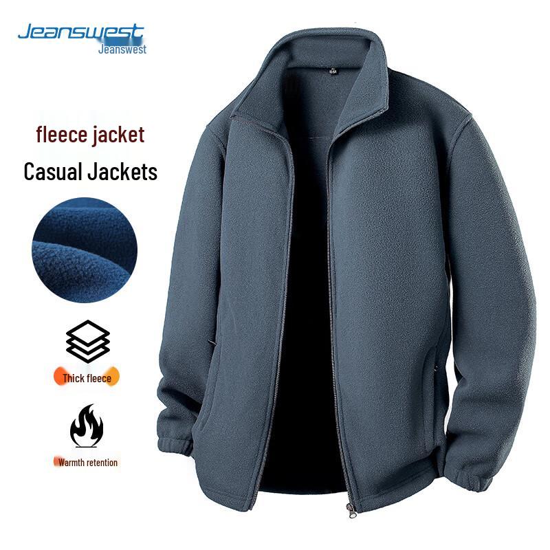 Мужская куртка JEANSWEST с флисовой подкладкой и воротником-стойкой