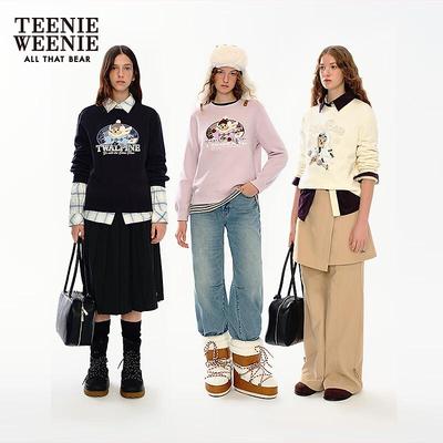 Женская вышитая толстовка с мишкой