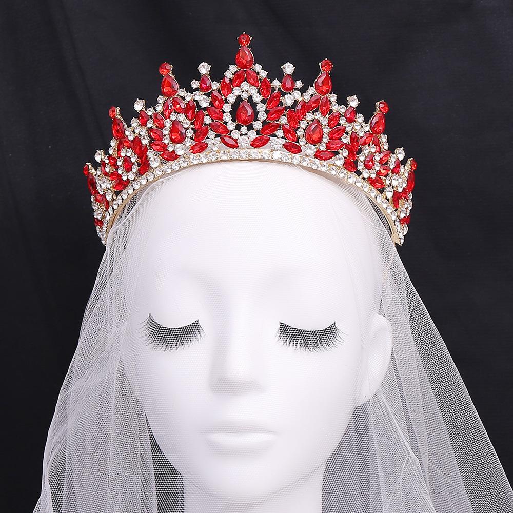 Свадебная корона в новом европейском стиле, атмосферный хрустальный головной убор в стиле барокко, аксессуары для дворцовой королевской короны