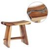 VidaXL Stool Footrest Bedside Table Nightstand Bathroom Bedroom Home Interior Polyresin Wood 281647