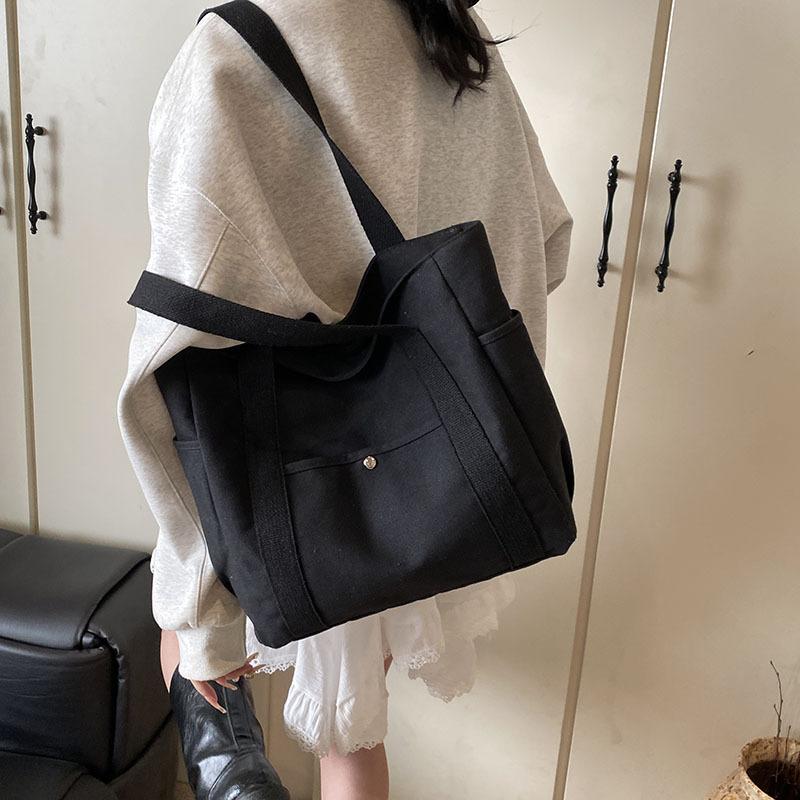 Simple Commuter Niche Design Foreign Style Large Capacity Tote Bag 2025 Literature and Art College Students Class Shoulder Bag Bag