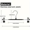 10 шт./набор Бытовая Нескользящая Регулируемая Вешалка для Брюк с Зажимами для Юбок/Нижнего Белья Сверхпрочная Нержавеющая Сталь с ПВХ Покрытием