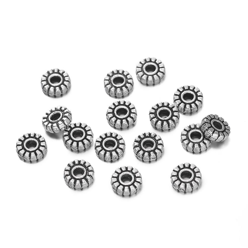 50pcs Flat Bead Spacer Handmade DIY Beaded Spacer Accessories