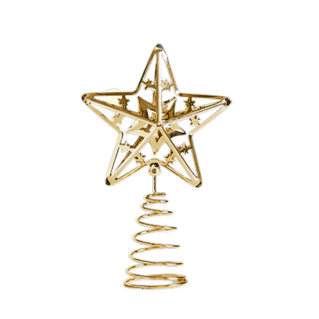 Праздничная железная рождественская елка, украшения-навершия в виде пятиконечной звезды, идеальное дополнение-украшение для праздничной атмосферы