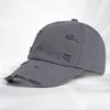 Outdoor Sun Hat Ripped Baseball Cap Summer Sunscreen Sunshade Pure Cotton Cap Men