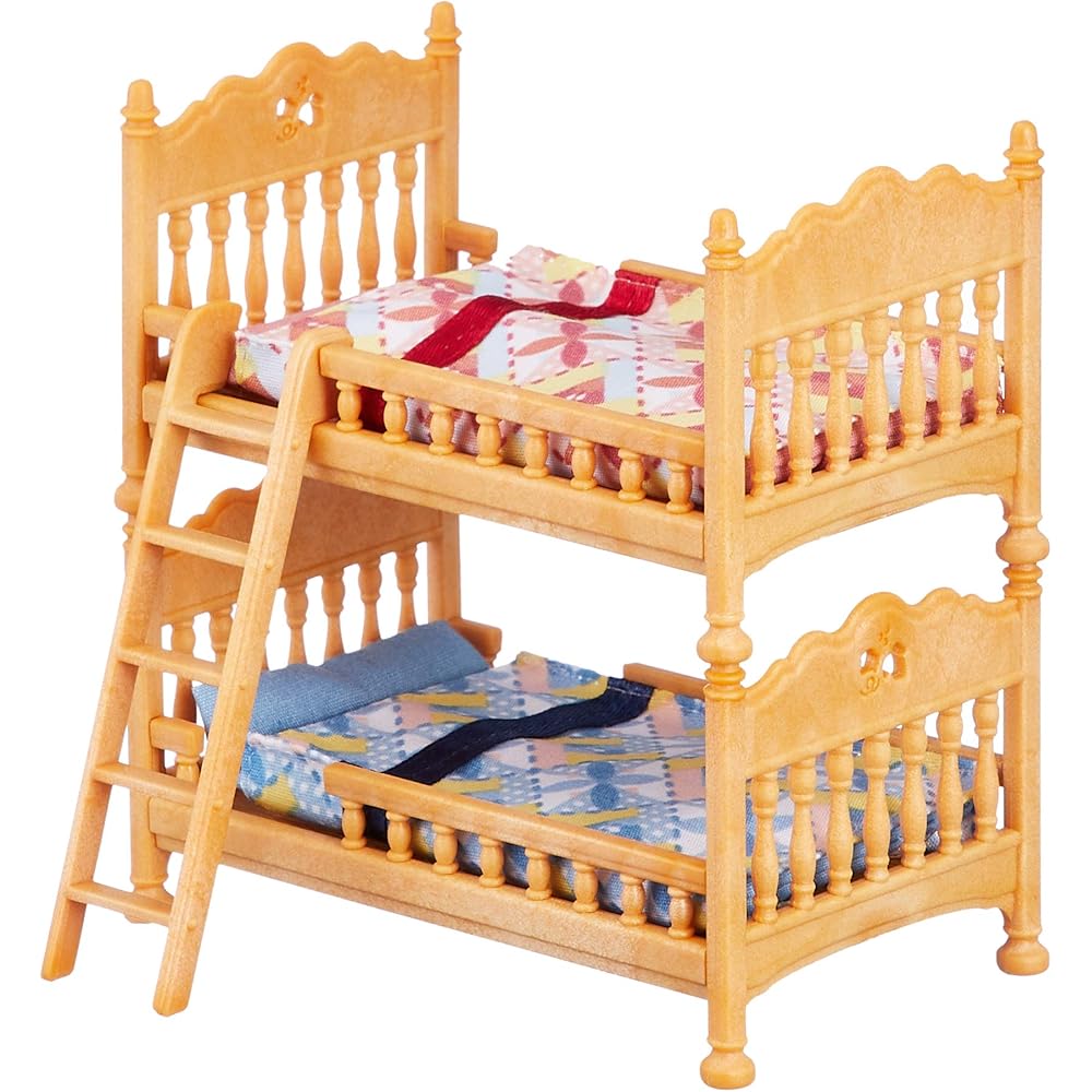 Sylvanian Families EPOCH Bunk Bed Set ST Mark Certified for Ages 3 and Up Dollhouse Toy