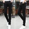 Men Jeans Summer Slim Fit Zipper Jeans Casual Thin Denim Pencil Pants High Waist Skinny Jeans for Office School Travel