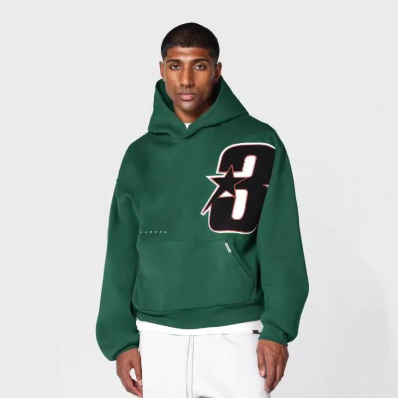 Unisex Oversized Hooded Sweatshirt Winter Streetwear Casual Long Sleeve Pullover In Gray Green Red Beige