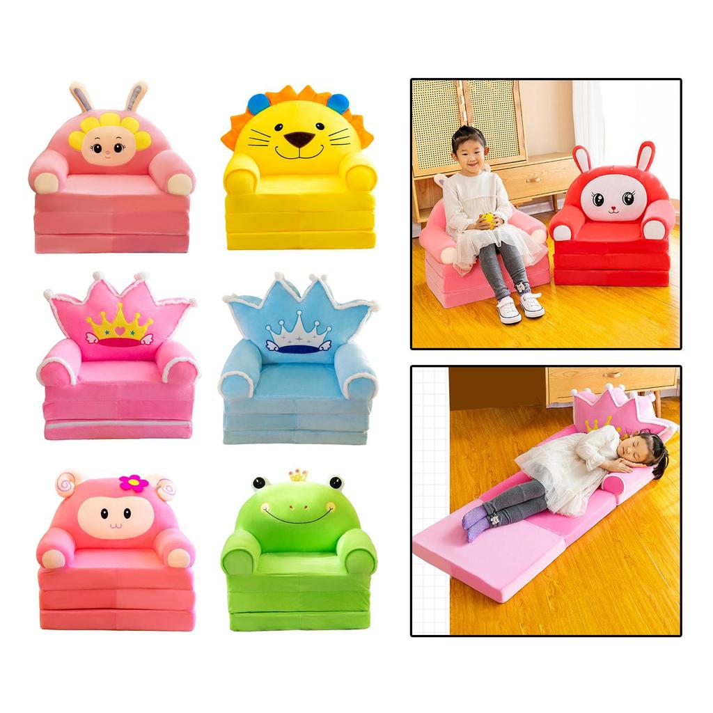 Boys Girls Cartoon Couch Chairs Cover Foldable Washable for Living Room Home