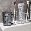 Glacier Pattern Mouthwash Cup Plastic Toothbrush Holder Fashion Toothbrush Cup  Home Bathroom