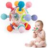 Baby Toys 0 12 Months Silicone Sensory Teether Rotating Rattle Ball Toys Grasping Activity Baby Development Toy Baby Shower Gift