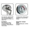 White Thermometer 1PCS 20 40cm Silver Stainless Steel