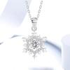 Snowflake Smart Necklace Female S925 Sterling Silver Simple Special Interest Light Luxury Creative Ornament