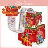 Santa Gift Doublelayer Box With Cardboard Construction Festive Gifting Holiday
