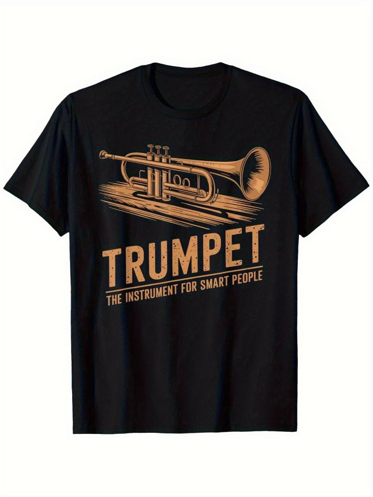 Jazz Trumpet GraphicTrumpet The Instrument for Smart People Design100 cotton Oneck short sleeve printed mens Tshirt