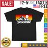 Vintage Yosemite National Park Retro Mountains and Sun Graphic T Shirt Men Women