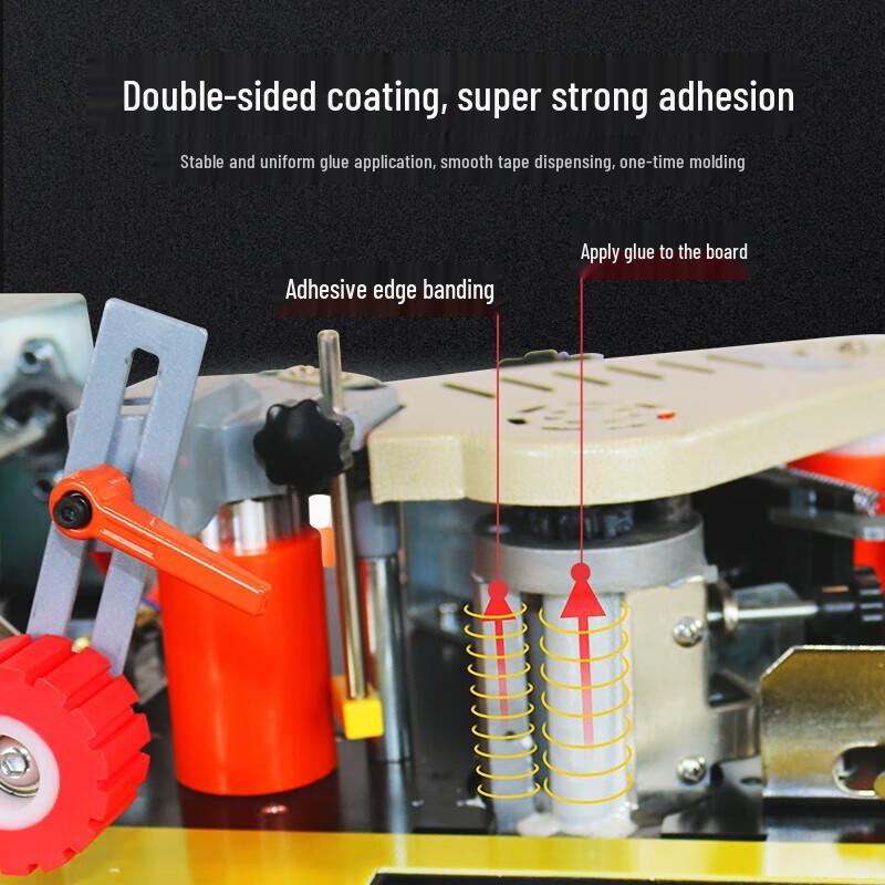 Кромкооблицовочный станок Dust Master для деревообработки с обрезчиком и полировщиком, штекер CN (адаптер в комплекте)