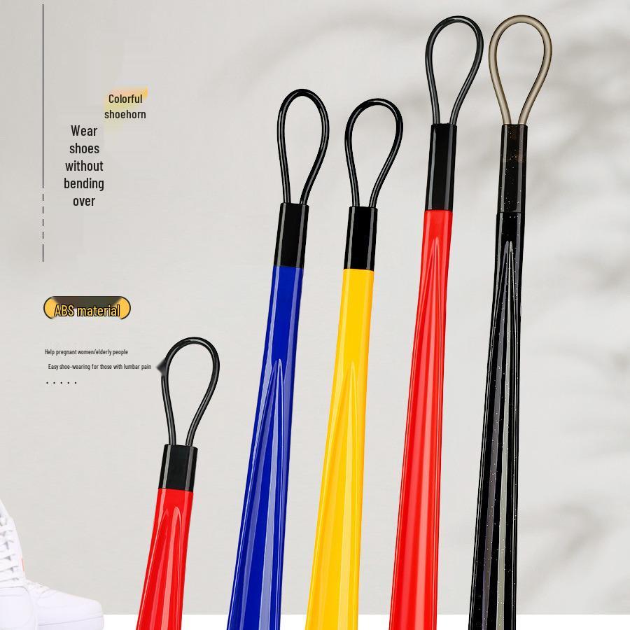 Очень длинная пластиковая ложка для обуви - Премиальный пуллер для обуви с длинной ручкой для легкого надевания
