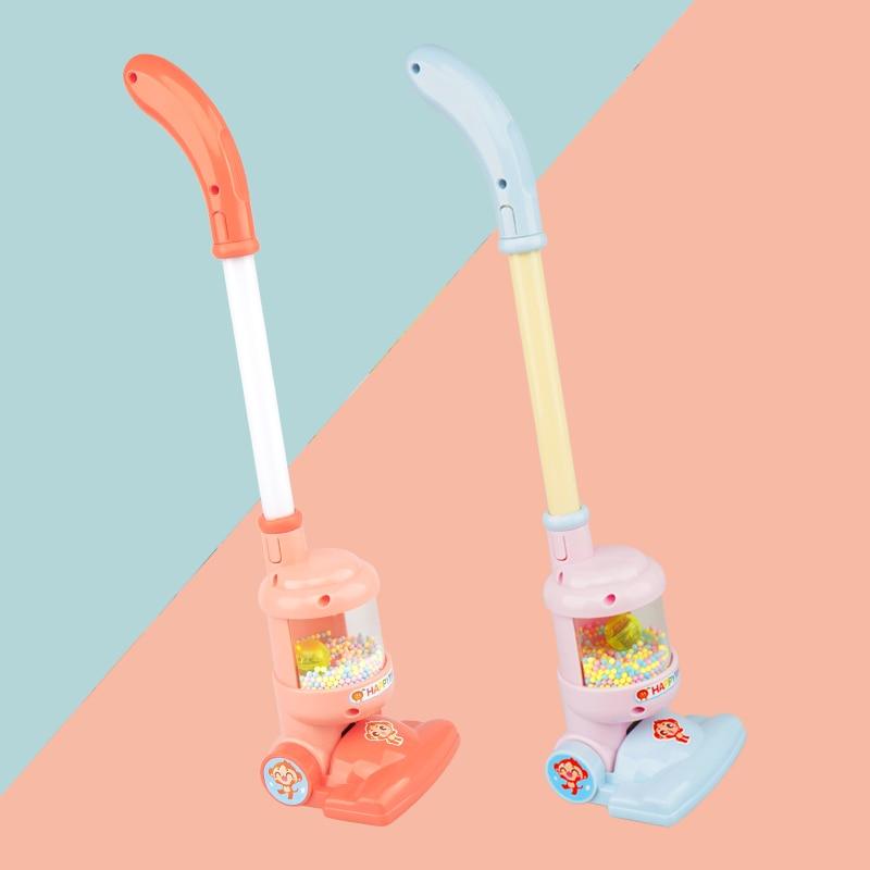 Детский электрический мини-пылесос, имитация зарядки, пылесборник для работы по дому, игрушка для детей, обучающая ролевая игра