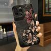 Чехол для телефона с готическим цветочным принтом для серии iPhone 17 16 15 14 13 12 11 Pro Max Plus Двухслойная защита
