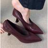 2025Новые туфли-лодочки с острым носком на высоком каблуке для женщин, сексуальные элегантные туфли из лакированной кожи, трендовая зимняя мода, платье для ходьбы, zapatillas