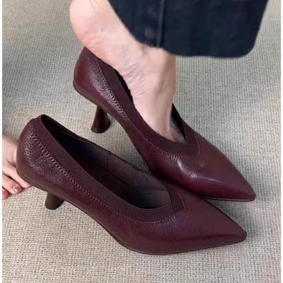 2025Новые туфли-лодочки с острым носком на высоком каблуке для женщин, сексуальные элегантные туфли из лакированной кожи, трендовая зимняя мода, платье для ходьбы, zapatillas