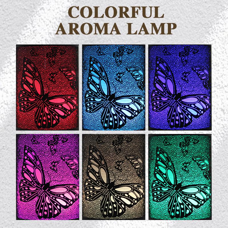 100ml Scent Diffuser Timing Function Ultrasonic Air Humidifier Hollow Butterfly Smart Home Appliances with LED Night Lights